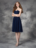 A-line/Princess Sweetheart Lace Sleeveless Short Lace Bridesmaid Dresses TPP0005851