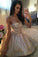 A-Line Sweetheart Cute Short Prom Dress Organza Above Knee Homecoming Dress with Lace