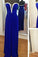Royal Blue Royal Blue Silver Beaded Beads Sweetheart Chiffon Formal Gown For Senior Teens