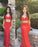 Bg1105 Two Piece Prom Dress Long Chiffon Prom Dress Beading Red Prom
