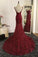 Stunning Mermaid Prom Dresses Uk with Lace Appliques