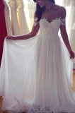 Charming A-Line Wedding Dresses Long Appliques Wedding Dresses Wedding Dresses