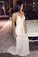 Mermaid Deep V-Neck Sweep Train Backless Criss-Cross Straps Ivory Sequined Prom Dresses